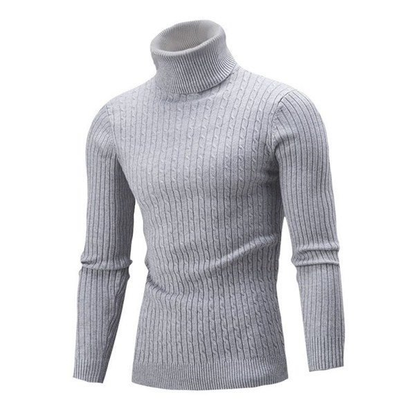 Tröja med polokrage för män GRÅ Grey XL