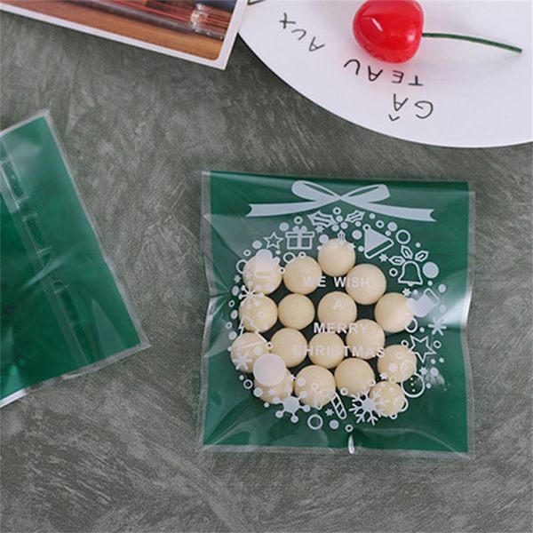 100 stk/pakke Slik & Kager Pose Emballage Omslag HVID 7X7CM
