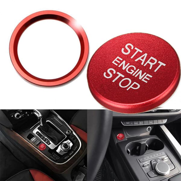 Motor Start Stopp Tenningsknapp Deksel Trimdekal For Audi A4 A5 Blå