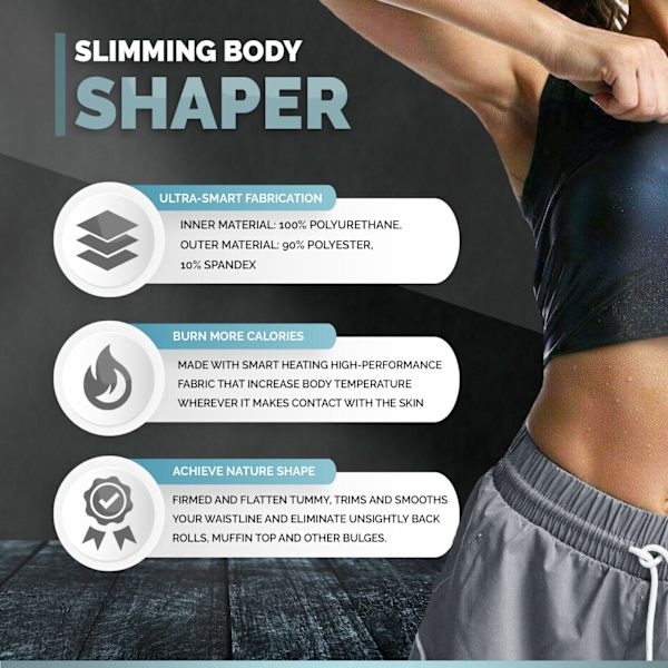 Sweat Shaper Saunavest Mænd Kvinder Termisk Kropsslankende Undertrøje Korset Fedtforbrænding Men S-M