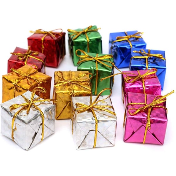 24 kistor cadeaux sapin de Noël en aluminium de différentes c
