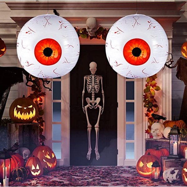 20 stk. Halloween Øjeæble Balloner Rød Grøn Blå Øjeæble red