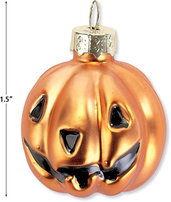 Glas Jack-o'-lantern Halloween-dekorationer - set med 6