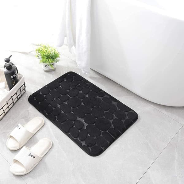 Badmatta Kullerstensbadrumsmattor Super vattenabsorberande badmattor för badrum