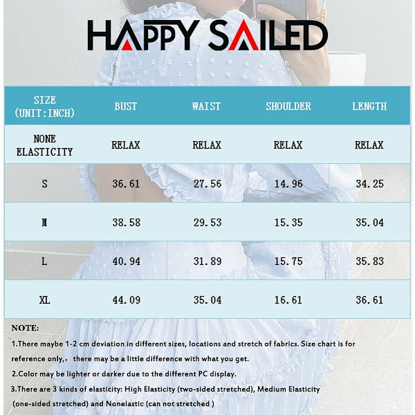Happy Sailed Women Långärmad Ruffle Layer Backle