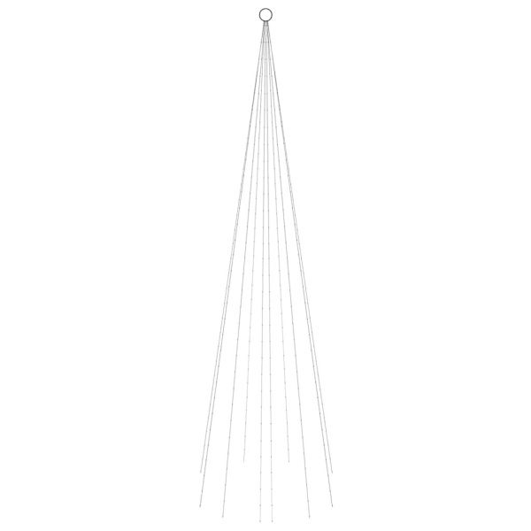 vidaXL Juletre for flaggstang kaldhvit 310 LED-er 300 cm