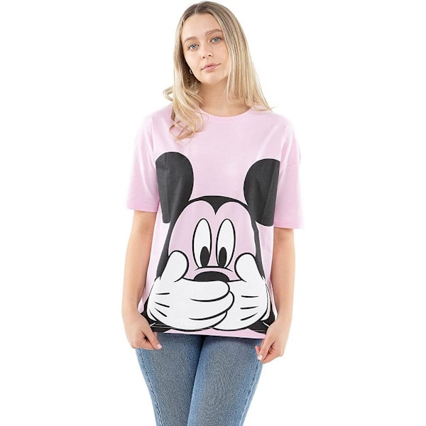 Disney T-shirt för kvinnor/damer Don´t peak Musse Pigg T-shirt  Light P Light Pink/Black S
