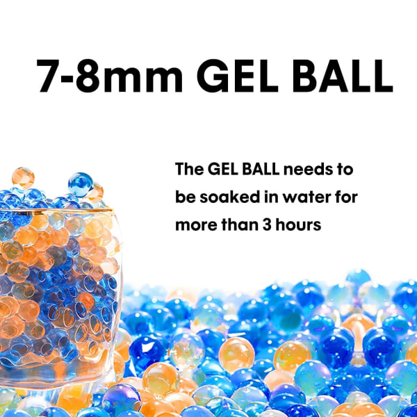 VDD Gel Blaster Ammo & Speed ​​Refill, 7-8 Mm Water Gel Balls (100000) & Speed ​​Refill rymmer 10000 st