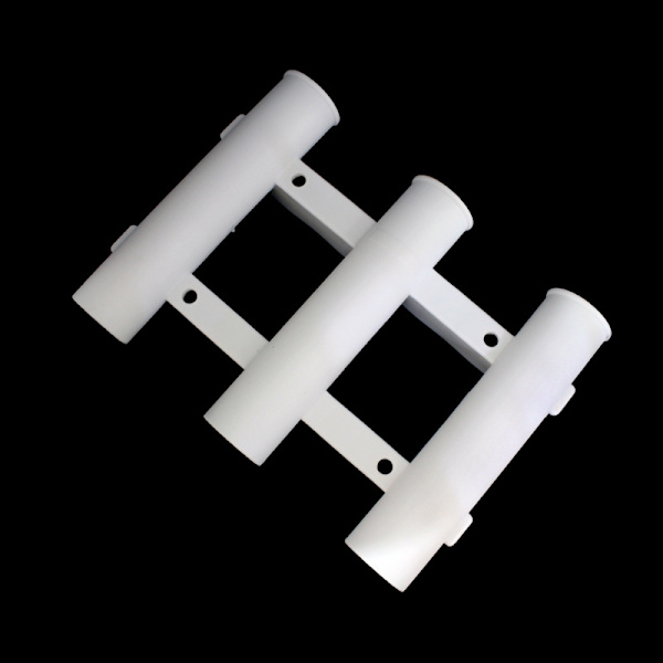 3 Rør Link Plast Fiskestang Rack Holder Socket Black