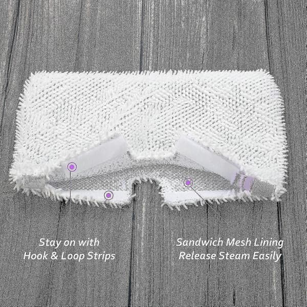 4 Pakker S3500 Mikrofiber Mop Puder til Shark Steam Pocket S2901 S3501