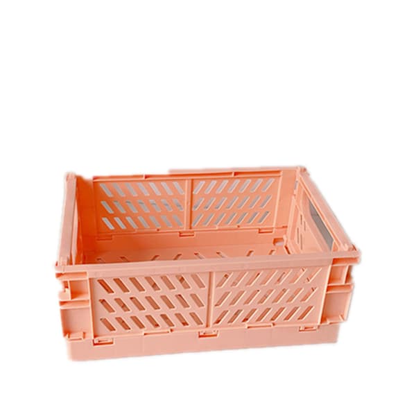 2st Mini hopfällbar förvaringslåda i plast skrivbord Minirosa