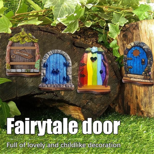 12 st Pixy Gate Fairy Gate Elf Gate Trä Elf Gate för barnrum Yard Art Trädgård Skulptur