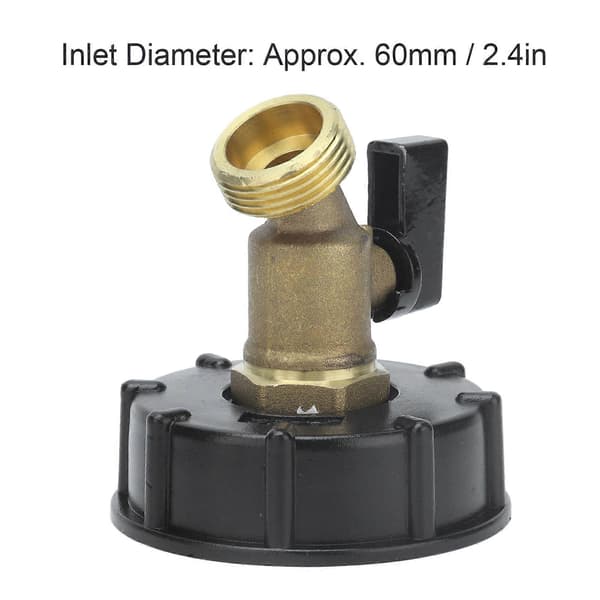 IBC Tote Tank Adapter Han Gevind Afløbsslange Stik Vandhane Ventil Fitting Del