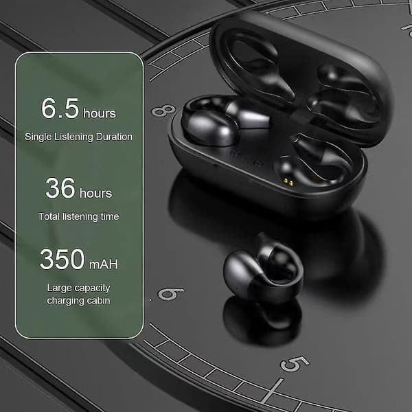 Bone Conduction Earphone Bluetooth Øreclips On Ear Ørering Trådløse høretelefoner