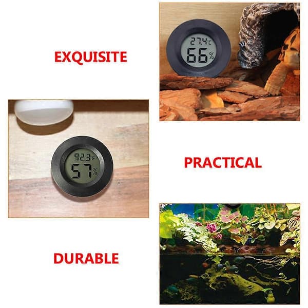 7 stk. Mini Hygrometer Termometer Elektronisk Fuktighets- og Temperaturmåler for Terrarium
