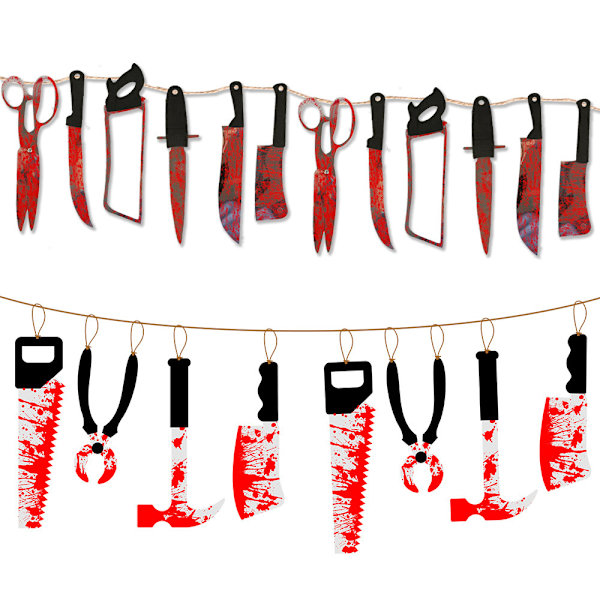 Halloween festdekorationer, skrämmande födelsedagsbanner för B