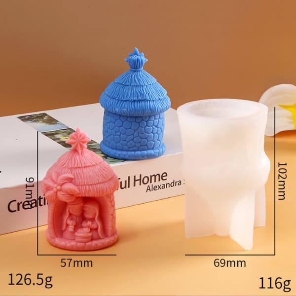 #3-pack DIY – Doftljus Gips Ornament Form#