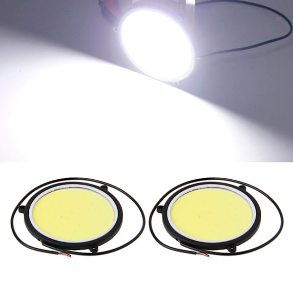 COB DRL Rund Form Sekventiell Flödande LED DRL RGB Körljus DC12V 90mm Blinkers för strålkastare 2x