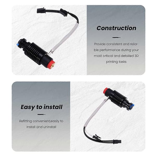 For Hotend Kit V6 Radiator Messingdyse Keramisk Varmekjerne Termistor for 3D-skriverdeler