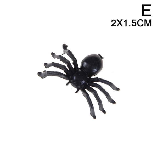 Flexibel plastsimulering spindlar Toy Joke Scream AU Halloween black 1.5*1CM