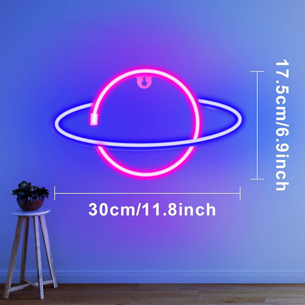 Planet Neonskilte Led Natlys Neonlys USB