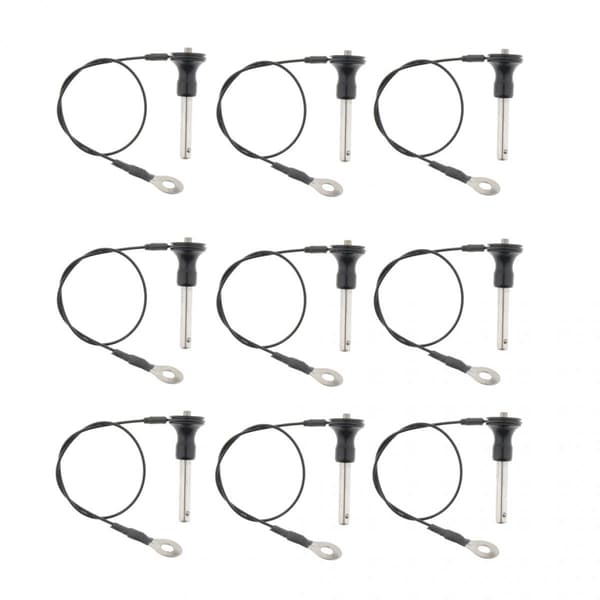 9x rustfrit stål ikke-låsende indeksstempel 6-25mm