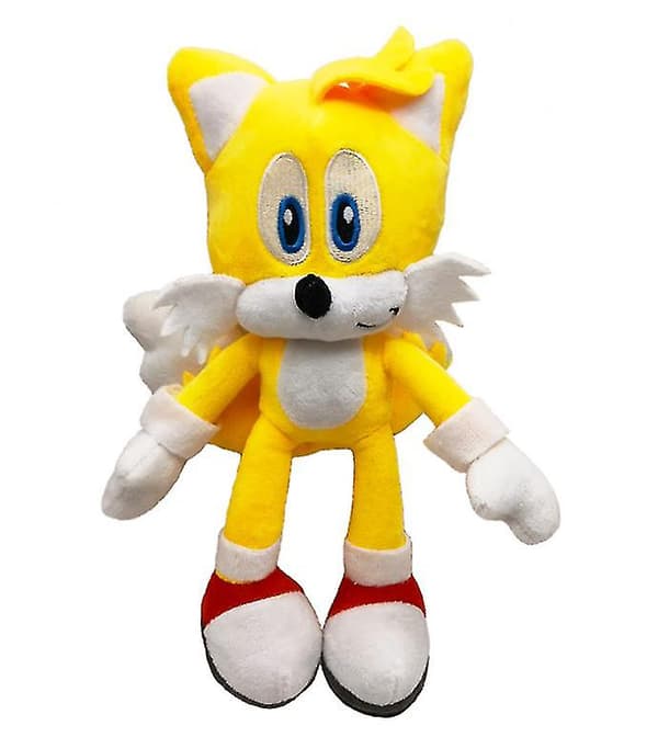 Bløde Sonic Plyslegetøj Knuckiles Shadow Tails Sonic Dukke Julegave Black 27cm