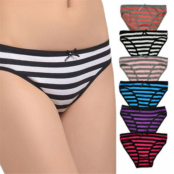 6-pack kvinnor mjuka trosor i bomull M