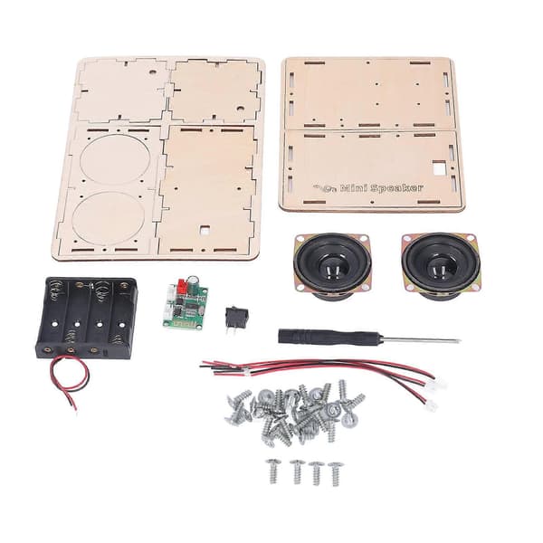 DIY Bluetooth-högtalarkit Stereo Surround Giftfritt Kompositträ DIY Högtalarkit för Elev