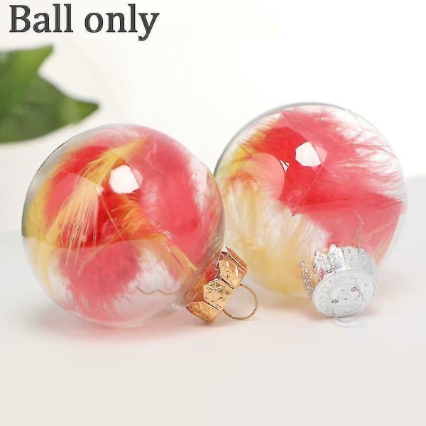 12 st jul transparent boll, fyllbar sfär prydnad för julgran gold
