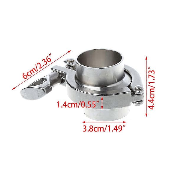 38mm 1.5\" OD SS304 Sanitärrör Svetsferrule + för Tri Clamp + PTFE Packningssats