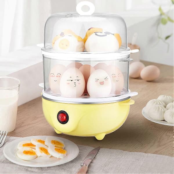 Husholdnings Mini Dobbeltlags Eggkoker Eggkokemaskin Kjøkkenutstyr