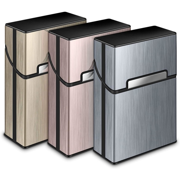 3 stk. etui til mænd cigaretæskeholder dame aluminium P