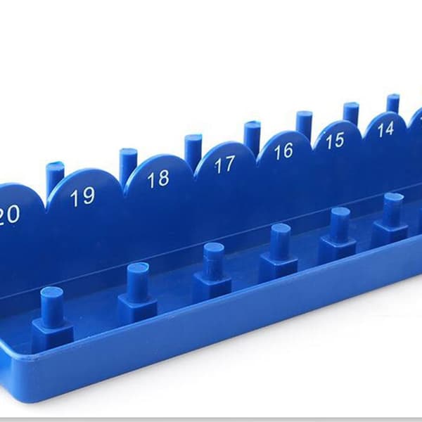 1/2 Socket Organizer Hållare Rack Sleeve Förvaringsfäste Verktygslåda Blue Metric M 1Set