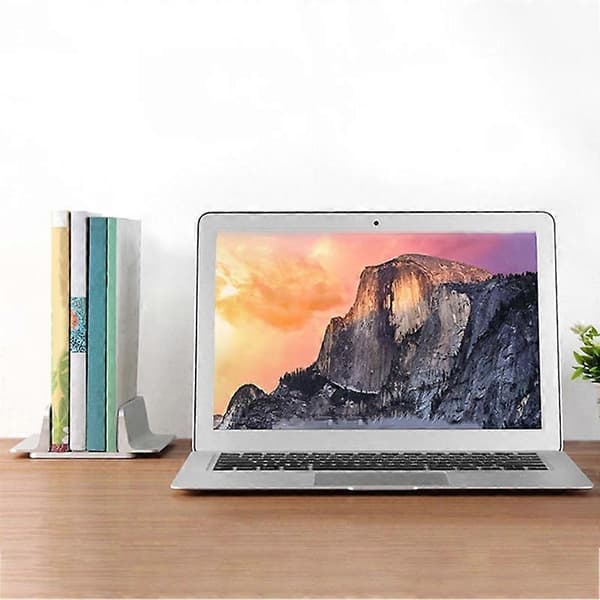 Bærbar stativ Pladsbesparende Bærbar holder Bærende Rustfrit Justerbar Fast Computer Anti-slip Universal Bærbar Lodret Rack til Kontor