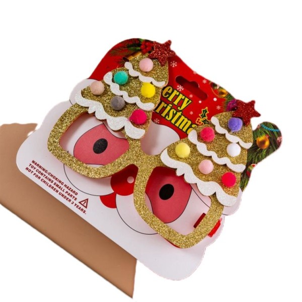 Julebrilleinnfatning Juledekorasjon rekvisitter Red 2Pcs