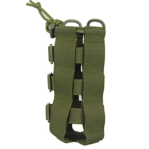 Multifunktionell vattenflaskhållare påse Justerbar vattenkokare med dubbla fatspännen utomhus Green Without Shoulder Strap
