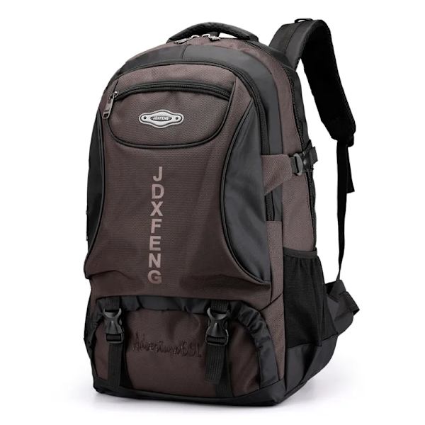 60L vattentät vandringsryggsäck Sport Skolryggsäck Stor utomhusklättringsväska Unisex Camping Trekking Resor för män kvinnor Brown 50 - 70L
