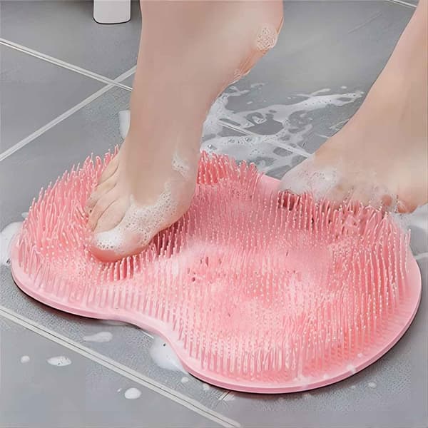 Duschfotmassager Scrubber & Cleaner Akupressurmatta pink