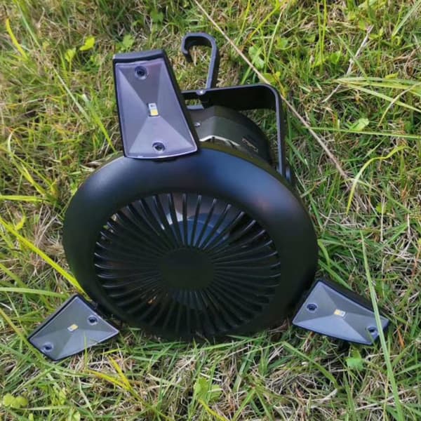 1/2/3 Bärbar Solar Camping Fläkt Tält Ljus Telefonladdare