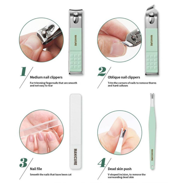 Nagelklippningsset Set ROSA 12 ST 12 ST