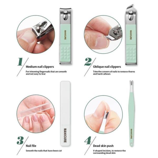 Negleklippesæt Neglemanicureværktøj SÆT 16 STK 16 STK