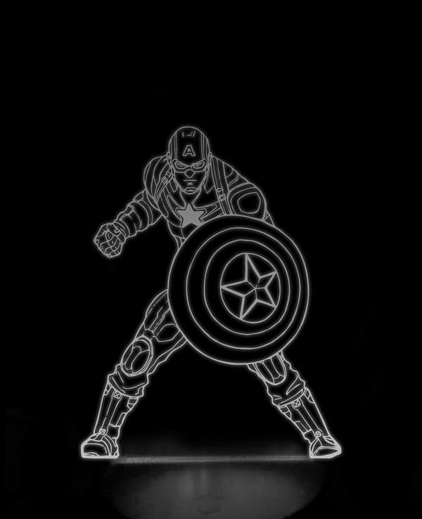 Captain America 3D nattlys
