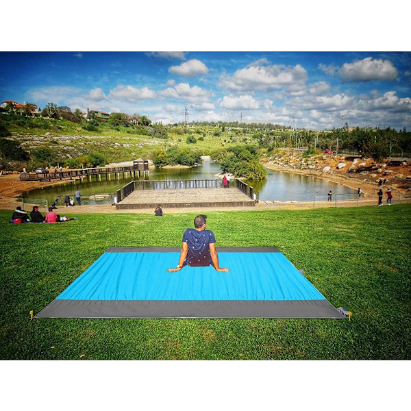 Strandfilt picknickfilt 200 x 200 cm, ultralätt kompa