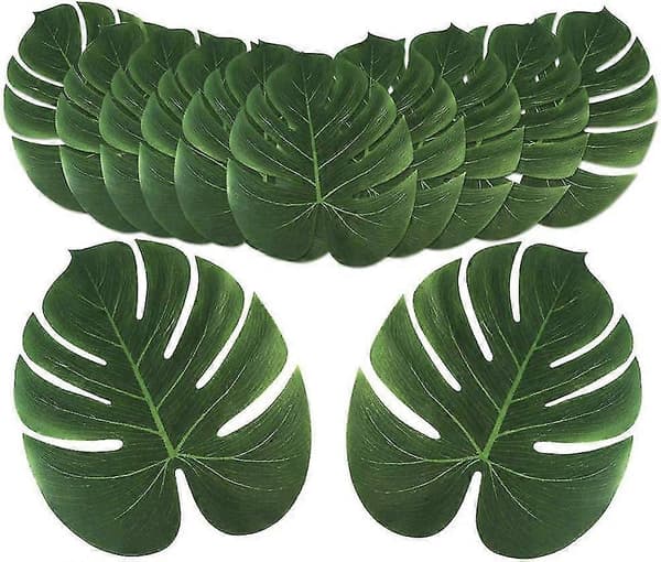 30 tabletter kunstige planter tropiske Monstera blade Monstera blade, 8 tommer