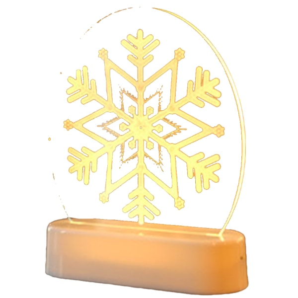 Akryl jul LED-lamper, dekorative lys, ferie