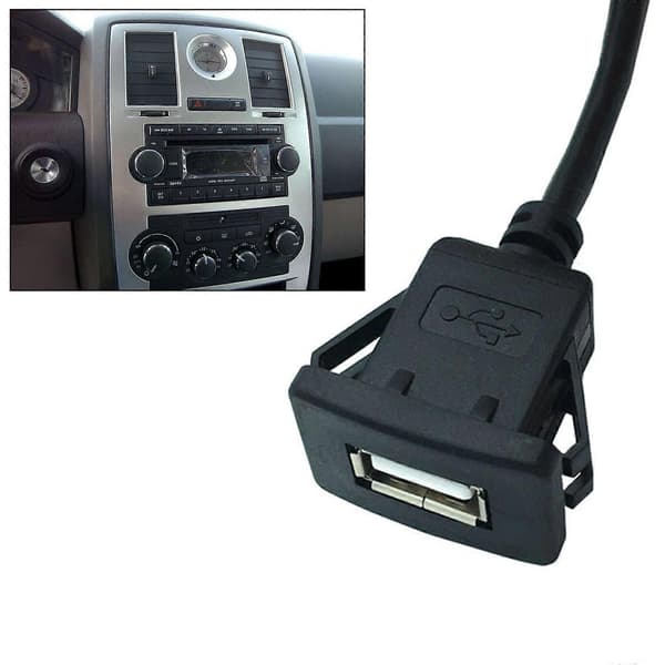 USB-forlengelseskabel Bil Motorsykkel Dashbord Innfelt Panel Lydlinje