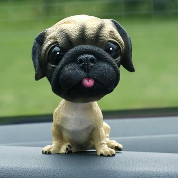 Svingende hund (mops) hode tegneseriebil