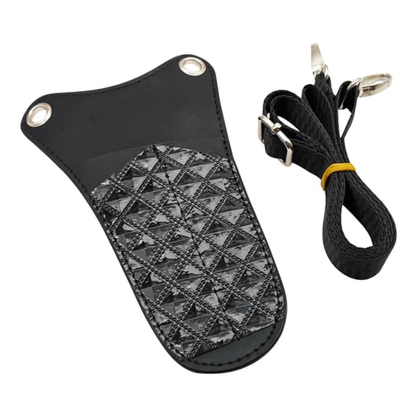 1/2 saksepose PU-læder med justerbar skulderrem Black 1 Pc
