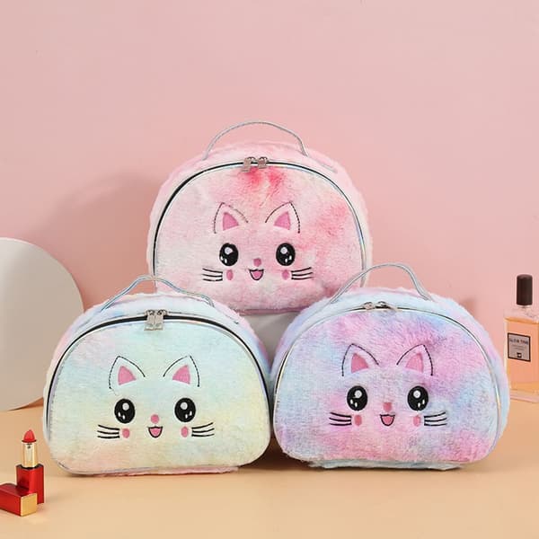 Cartoon Cat kosmetiktaske Plys makeup taske 3